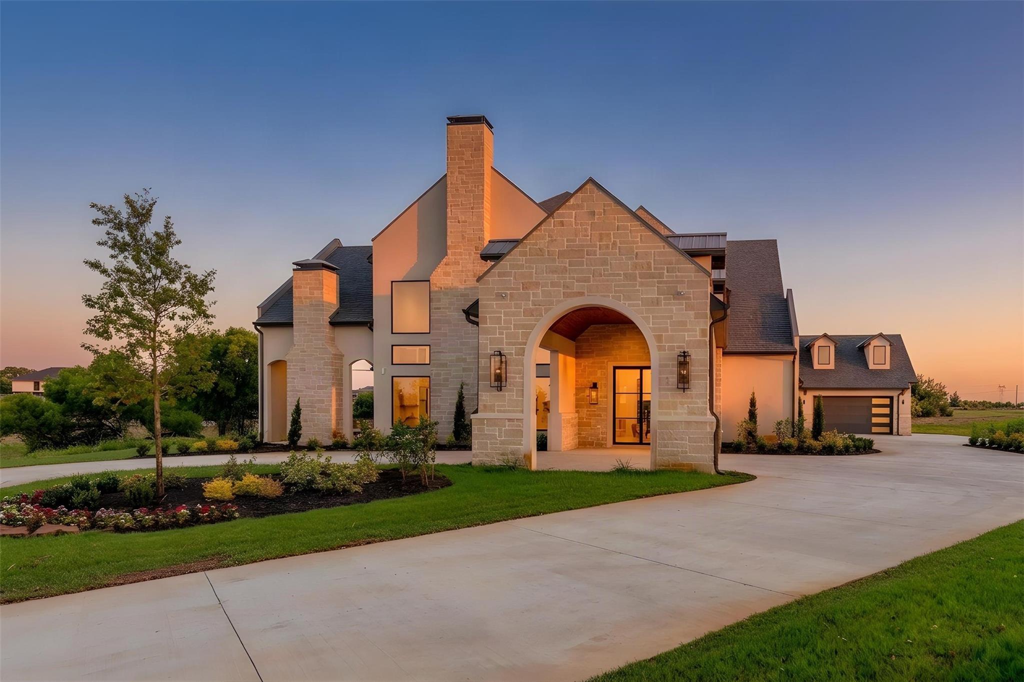 Magnificent European-Inspired Estate on 3.88 Private Acres with Stunning Hilltop Views